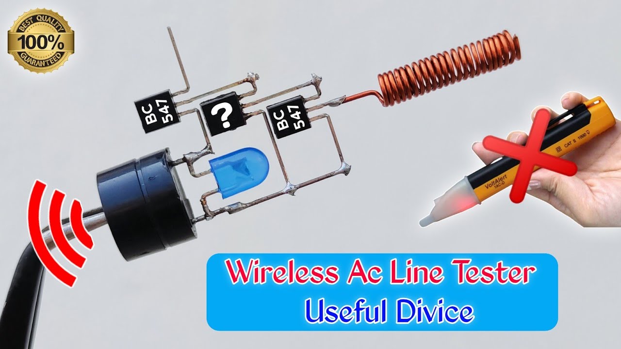 Homemade Wireless Ac Line Tester // Ac Current Detector // Wireless Line Tester Using BC547