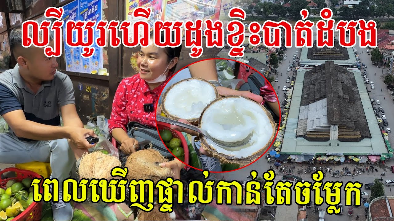 ល្បីយូរហើយ ដូងខ្ទិះបាត់ដំបង ពេលឃើញផ្ទាល់កាន់តែចម្លែក ប្លែកខុសពីដូងធម្មតាពិតមែន