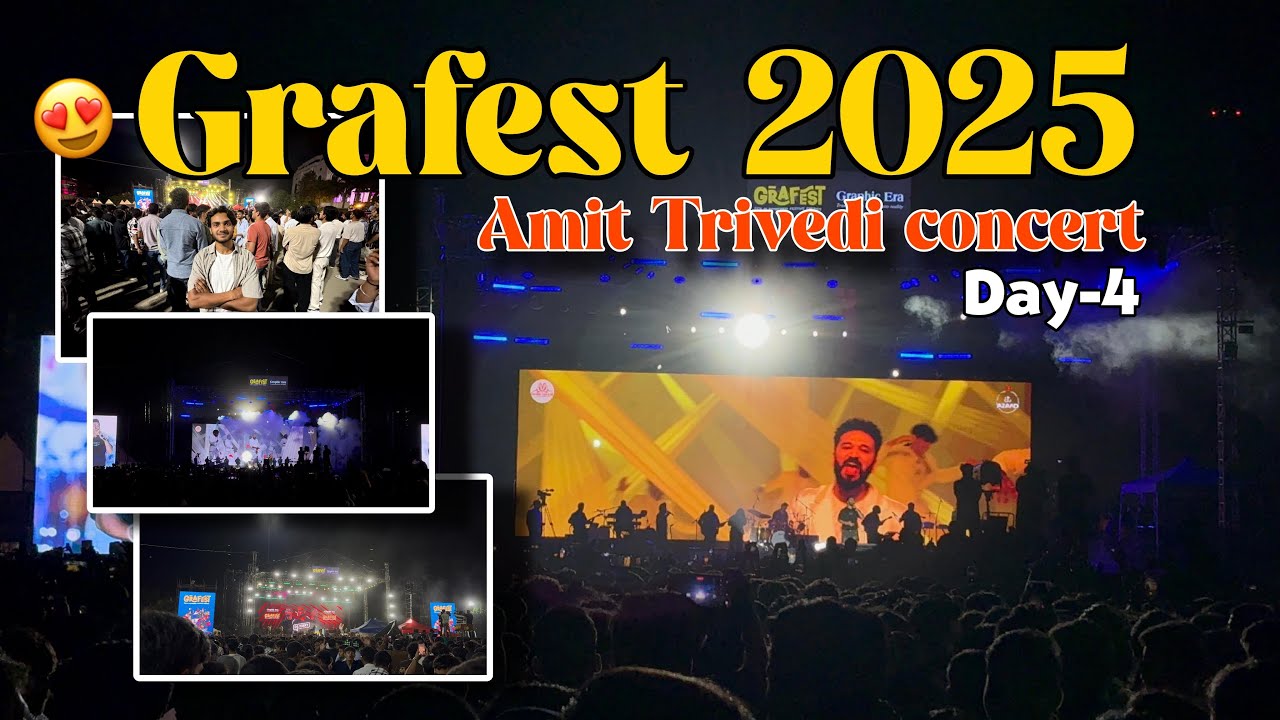 Graphic Era University Grafest 2025 || Amit trivedi concert last day of grafest