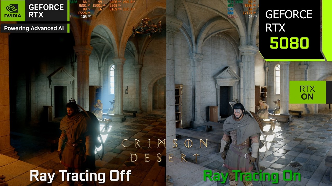 Crimson Desert Ray Tracing On vs Off - Graphics/Performance Comparison | RTX 5080