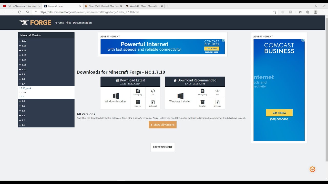 How to install Forge 1.7.10 Minecraft