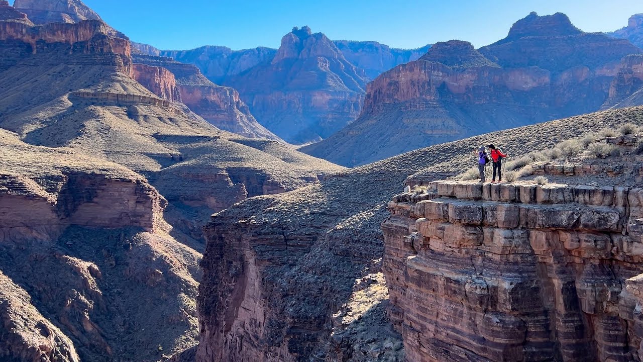 We only saw one other hiker on this spectacular South Rim hike (or backpack) at Grand Canyon