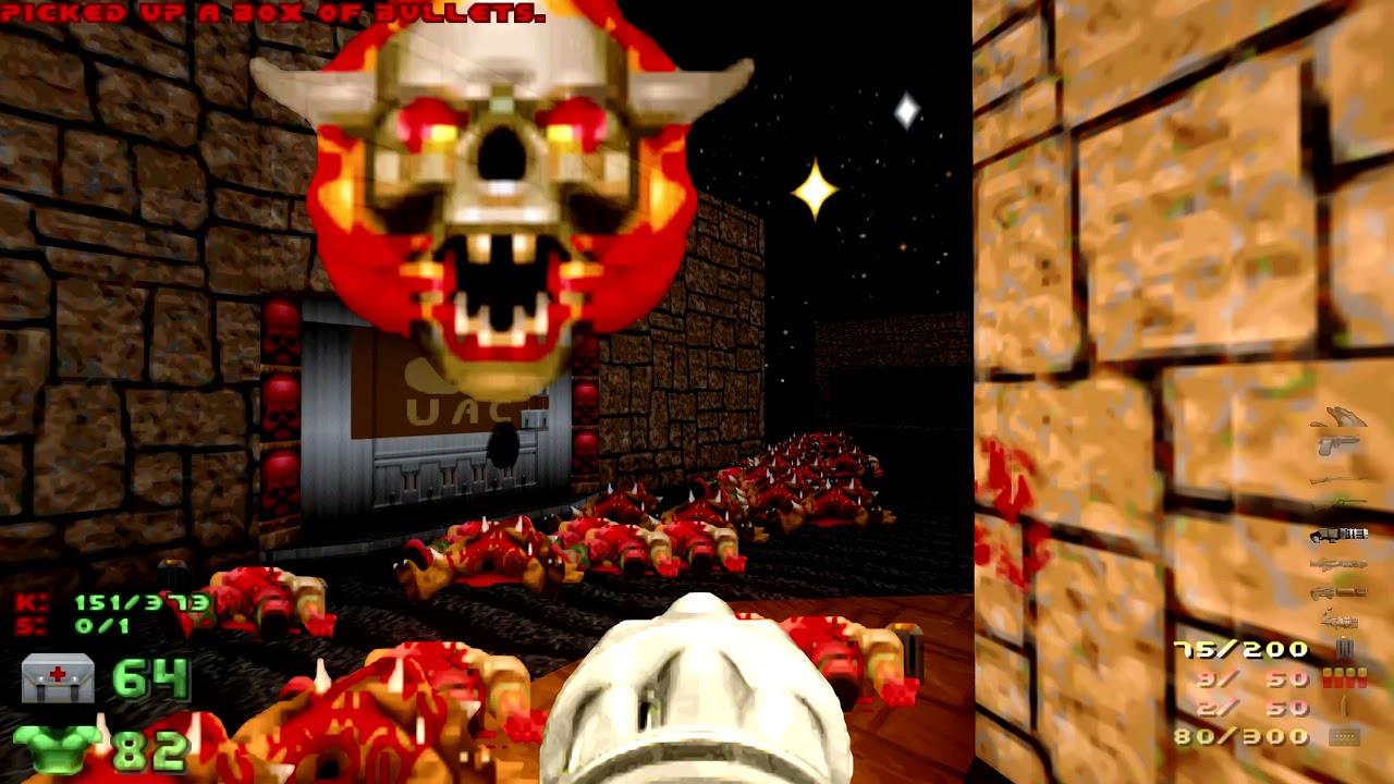 Classic DooM - The Forgotten Caverns [Oblige Level Maker/Nuts! Enemy Quantity] Part 1