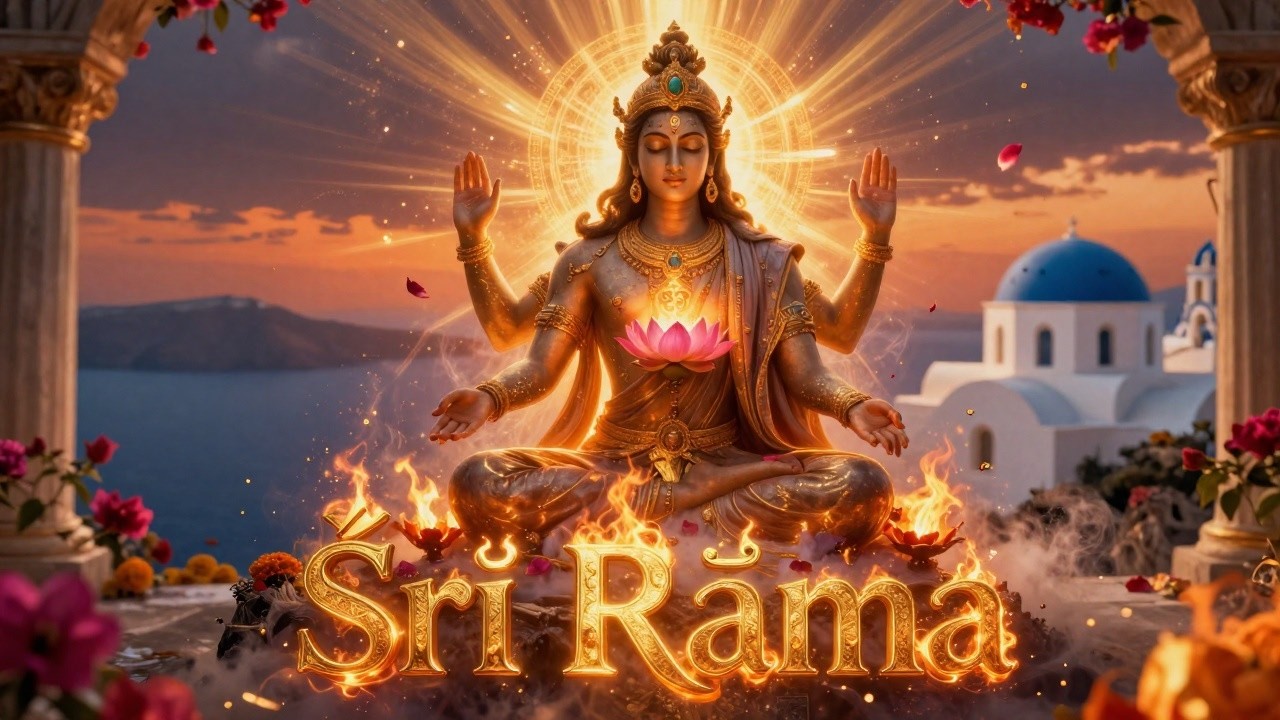 Śrī Rāma 🙏 Universal Divine in Santorini