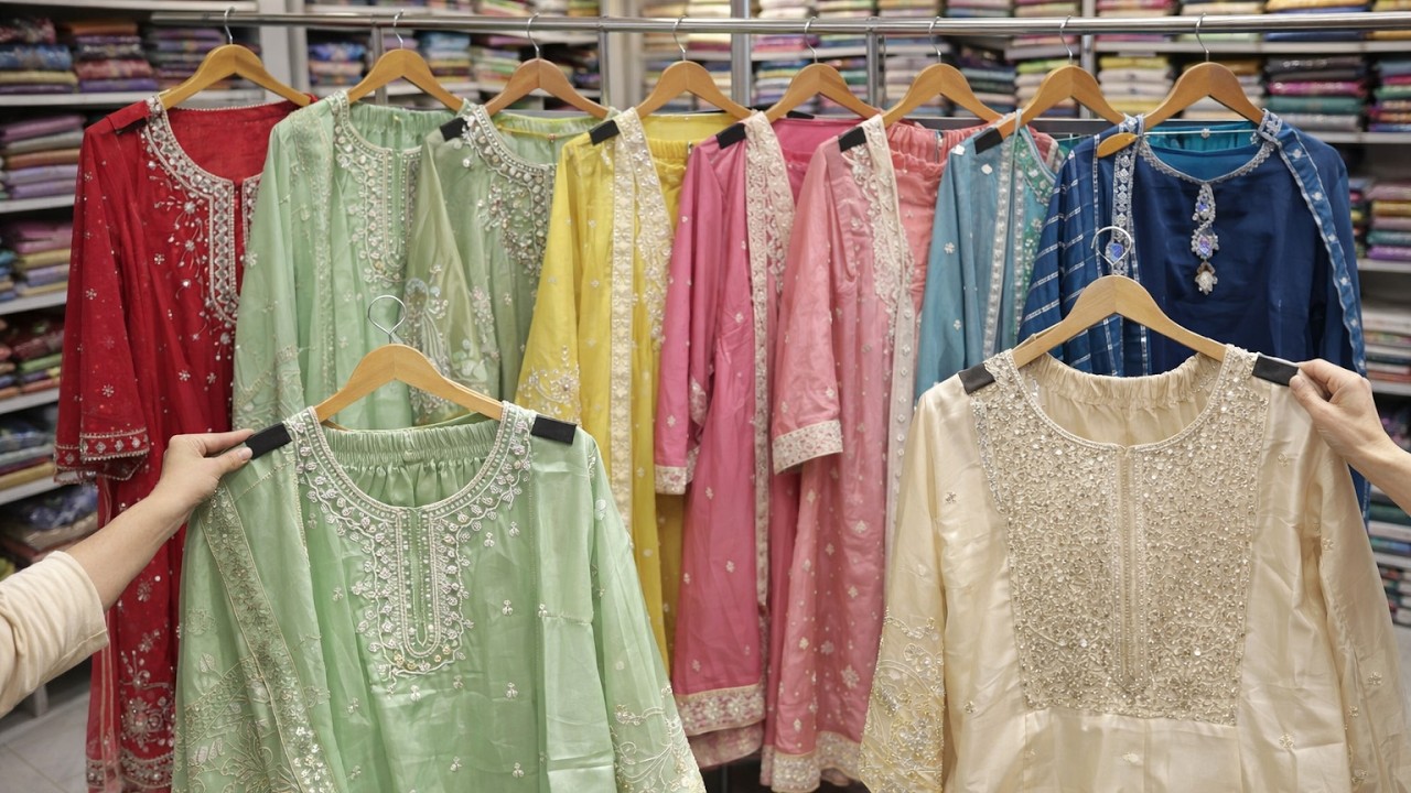 आज से पहले ऐसे गाउन कही नहीं देखे होंगे 😮 Gown wholesale market l  crop top manufacturers in surat