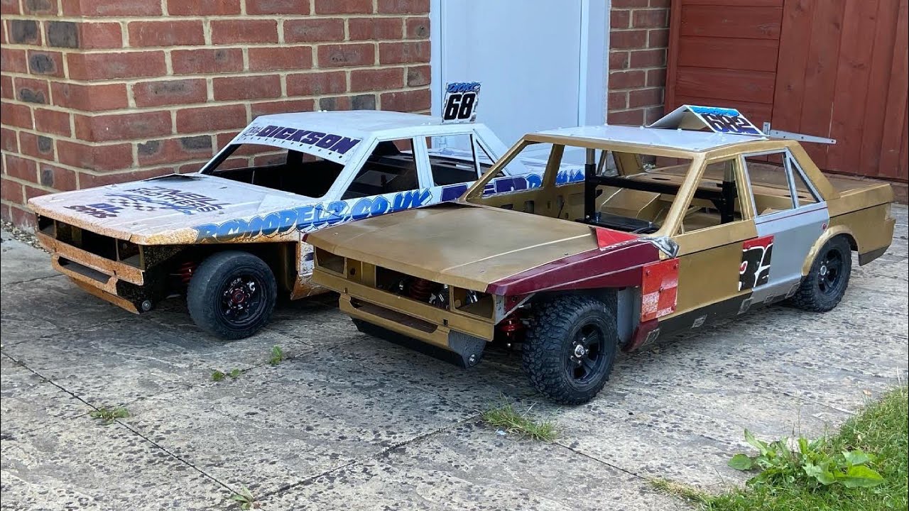 MUST SEE! 2x Custom built Mk2 Granada petrol rc banger racing drift cars