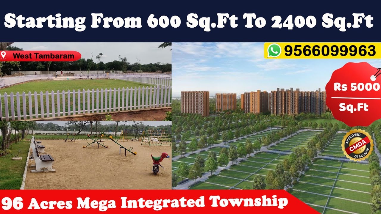 # ID - 05 Urbanrise Opus 96 : Own Your Dream Villa Plots in Tambaram West - 9566096640