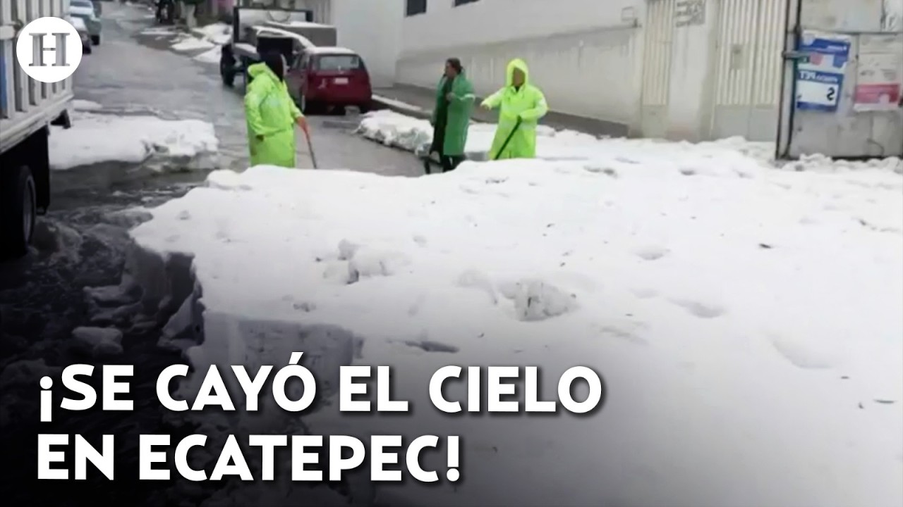 ¡Como si hubiera pasado un huracán! Así quedó Ecatepec tras intensa granizada por Frente frío 41