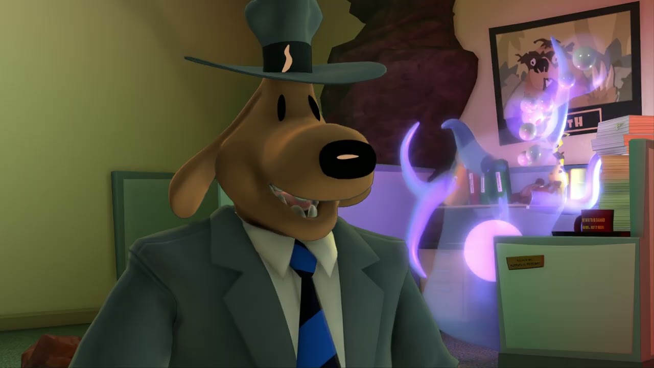 the dog commands a human