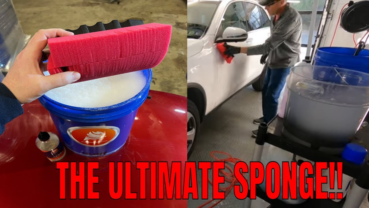 The BEST Sponge For Rinseless Washes? The Ultimate Jumbo Foam Cross-Cut Sponge w/ Easy Grip !!