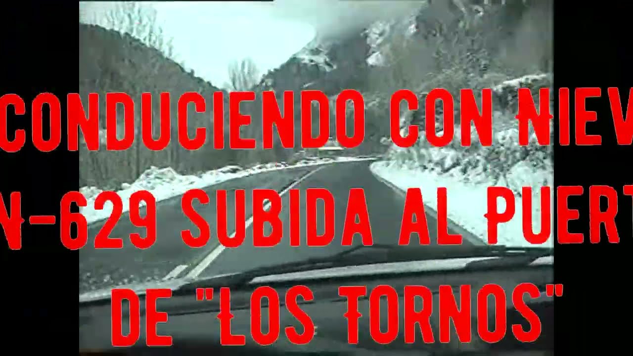 Conduciendo con nieve ,Puerto de Los Tornos año 2010