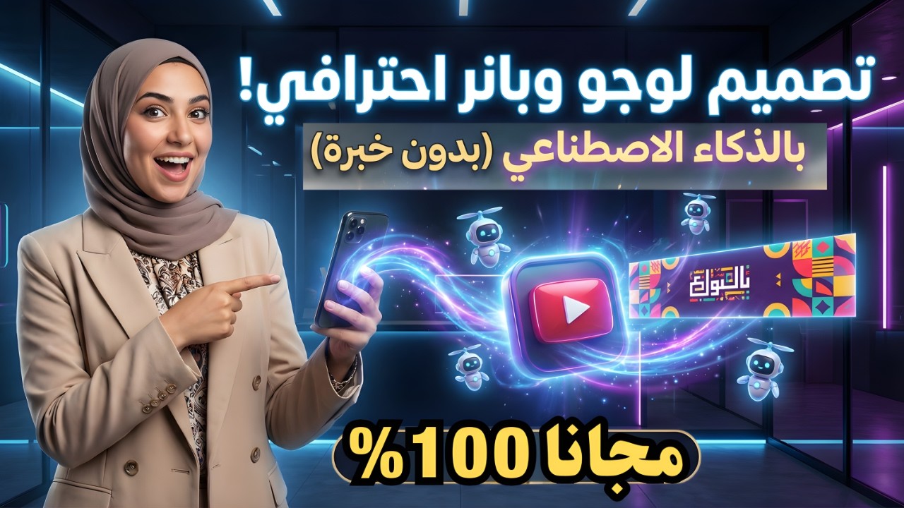 حوّل شكل قناتك في 5 دقائق! صمم لوجو وبانر احترافي بالذكاء الاصطناعي مجانا 100%!😱