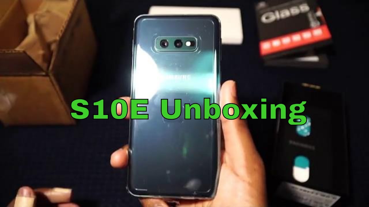 Samsung Galaxy S10e UNBOXING (Prism Green) Exynos | International  | Case | Screen Protector