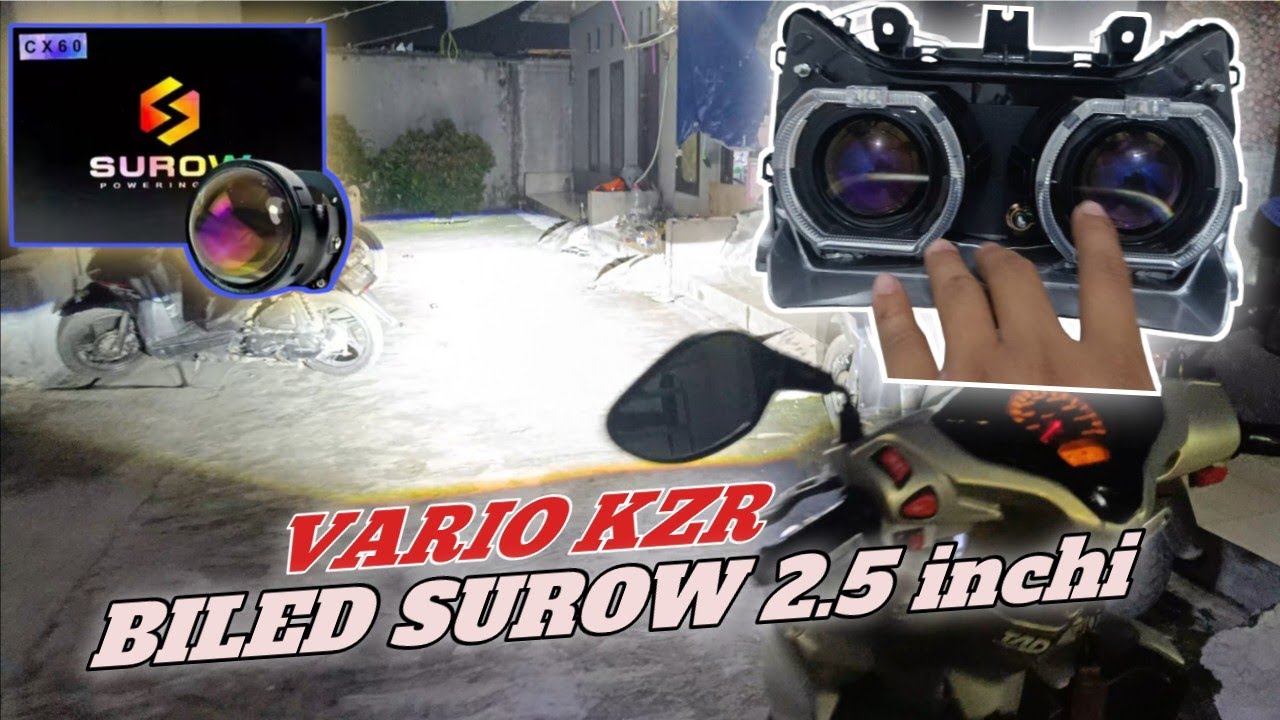 PROSES PASANG BILED SUROW 2.5 inchi DI VARIO KZR