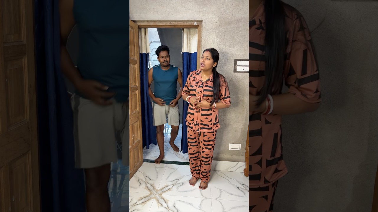 Wait For End 😂 Husband prank with Wife 🤪 #funny #shorts #prankvideo  #youtubevideo #husbandwife