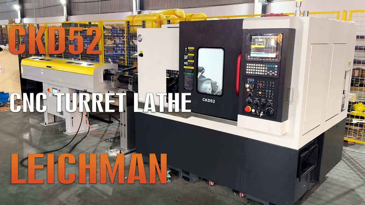 High-Speed 30&deg; Slant Bed CNC Lathe Demo: LEICHMAN CKD52