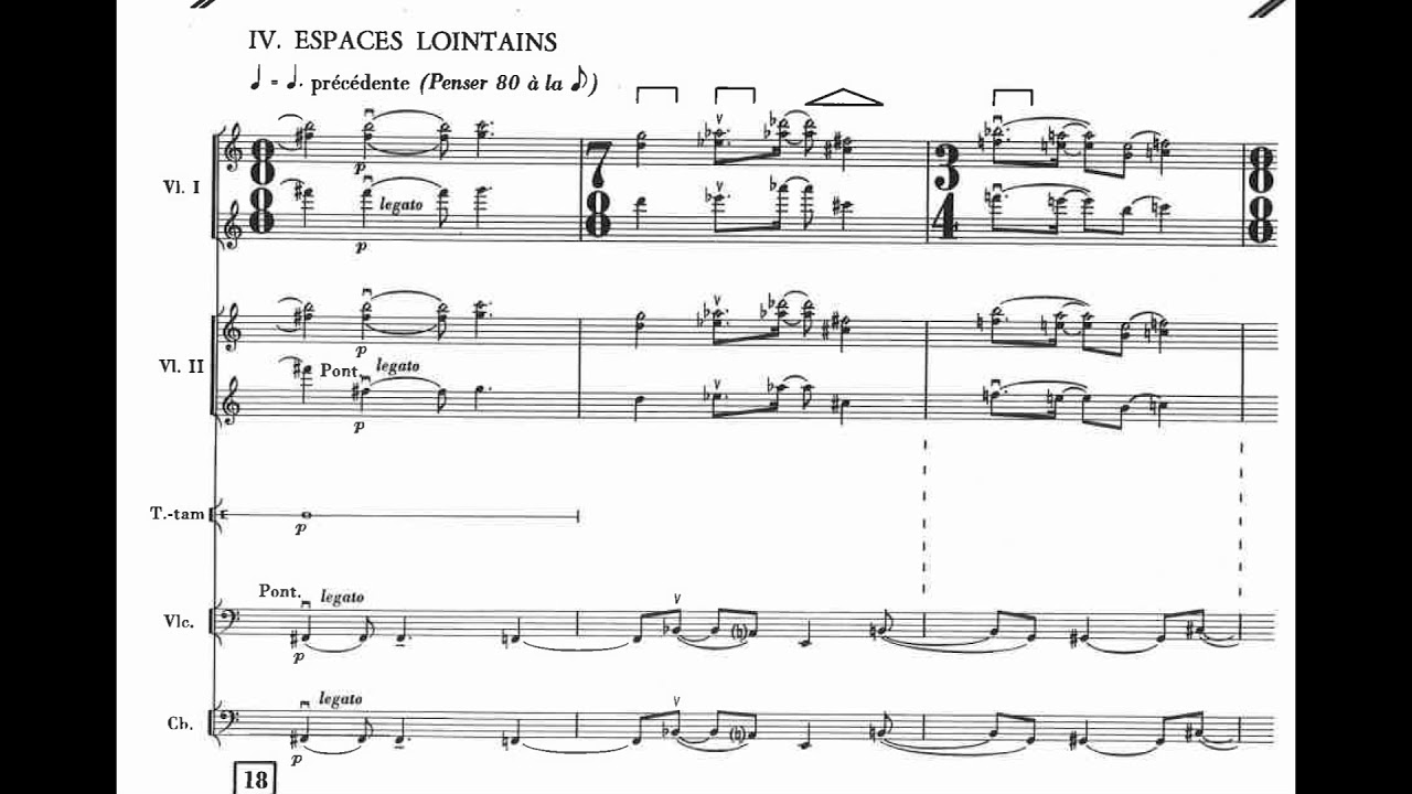 Henri Dutilleux - Mystère de l'instant for String Orchestra, Cimbalom & Perc. (1989) [Score-Video]