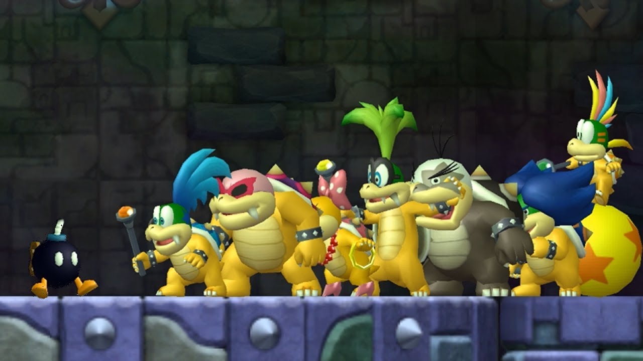 What Happens if Bomb-omb Fights All Koopalings At Once in New Super Mario Bros. Wii?