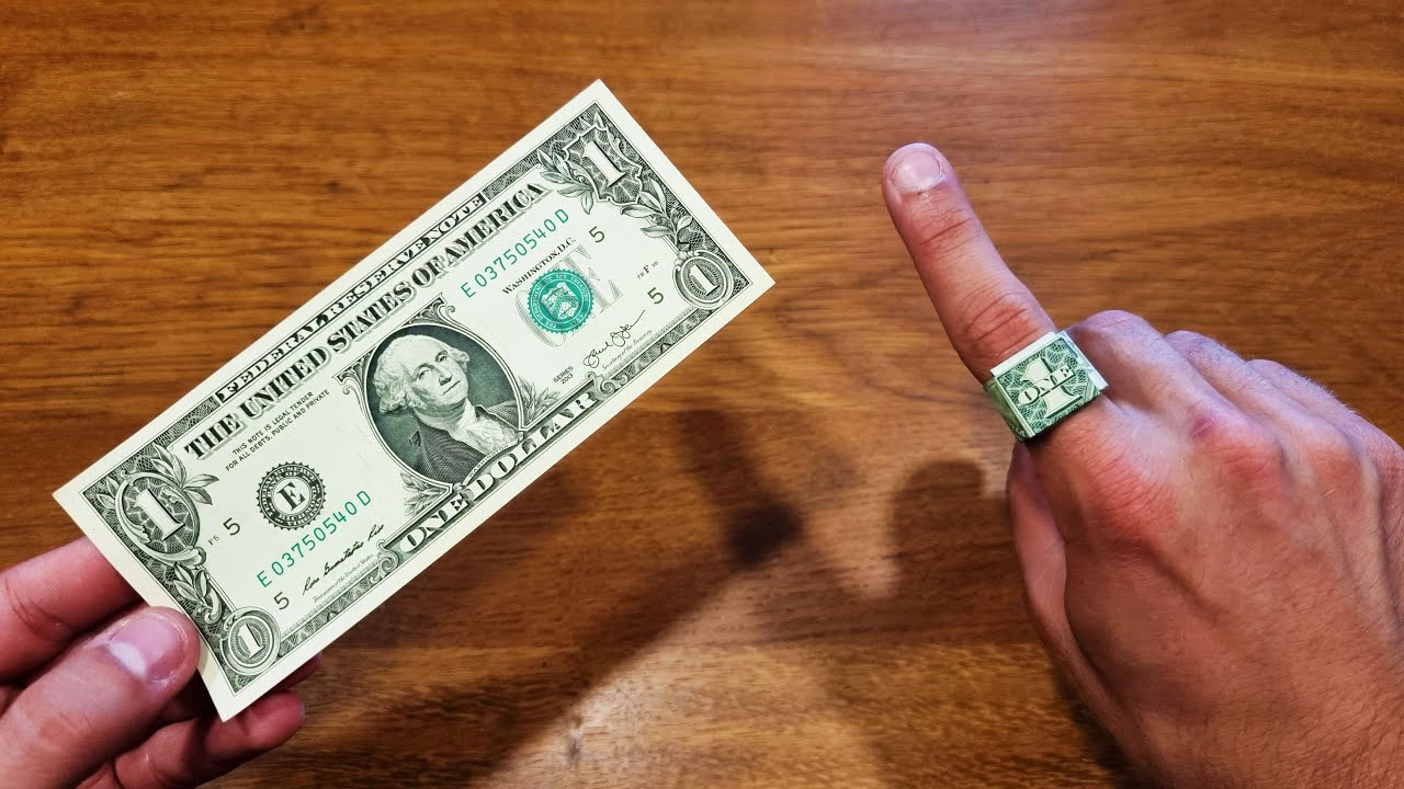 How To Make a $1 Paper Ring - Origami