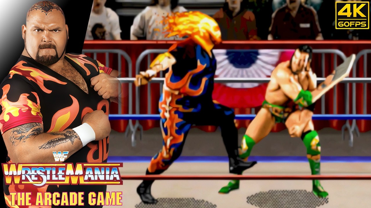 WWF WrestleMania: The Arcade Game - Bam Bam Bigelow (Arcade / 1995) 4K 60FPS