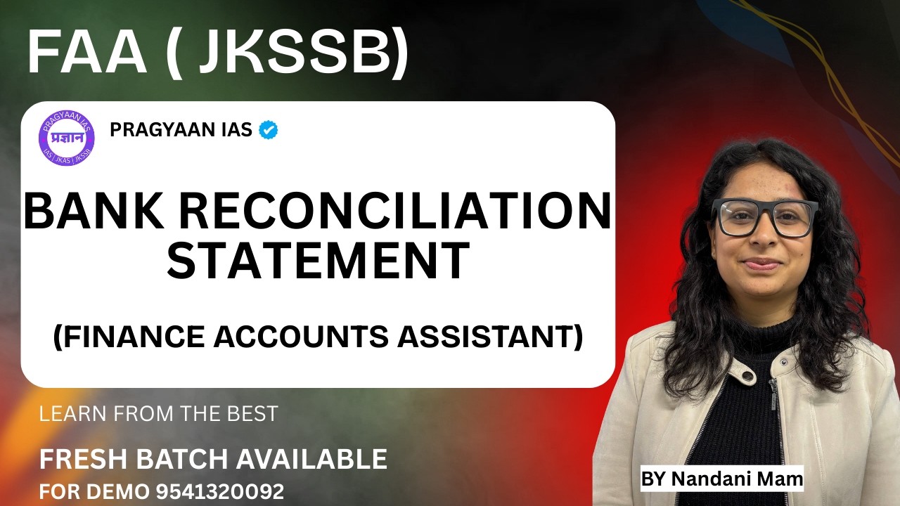 BANK RECONCILIATION STATEMENT || JKSSB FINANCE ACCOUNT ASSISTANT#jkssb