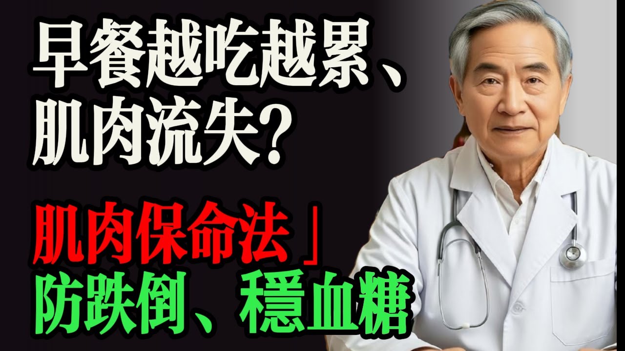 中老年必看！90%的人早餐吃錯，加速肌肉流失！醫師教你「黃金早餐法」，雙腿立刻變強壯！