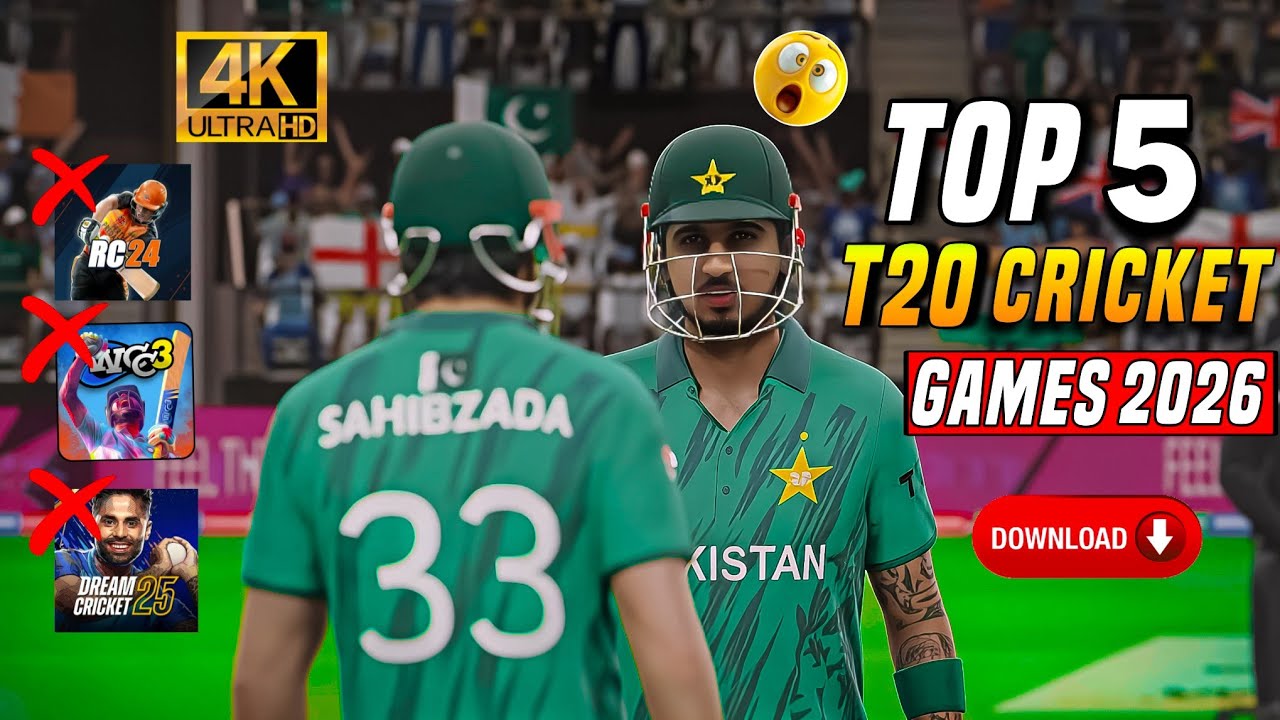 Top 5 T20 World Cup Cricket Games 2026 😱🔥 | Best Android & Mobile Cricket