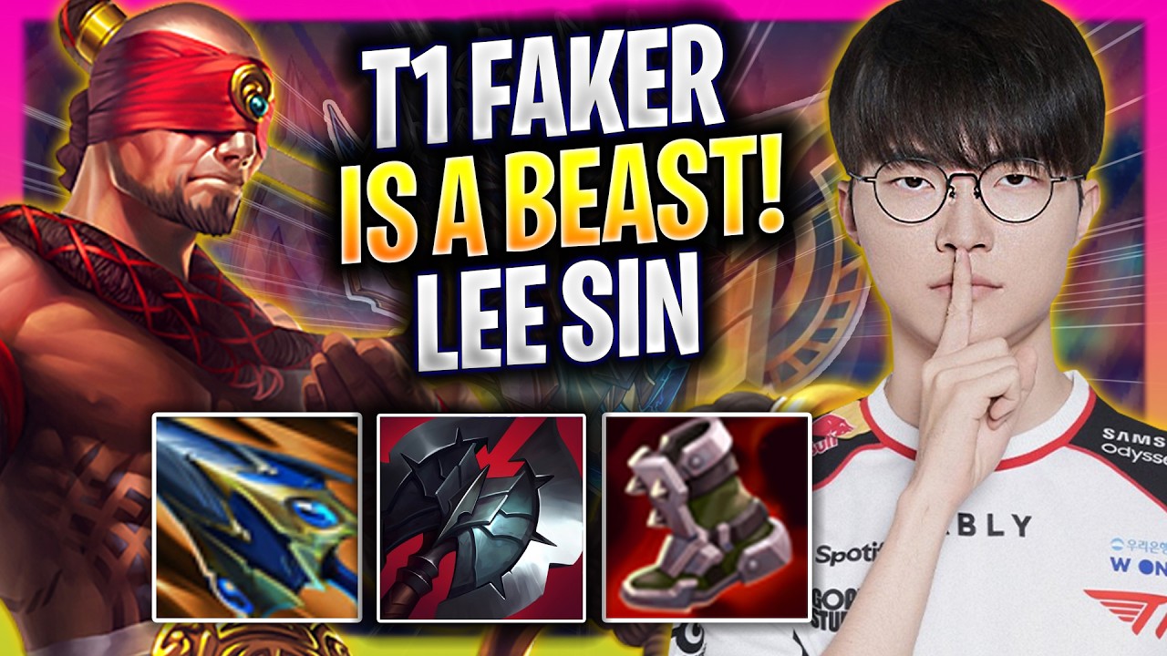 FAKER IS A BEAST WITH LEE SIN! - T1 Faker Plays Lee Sin Jungle vs Ambessa! | Season 2026