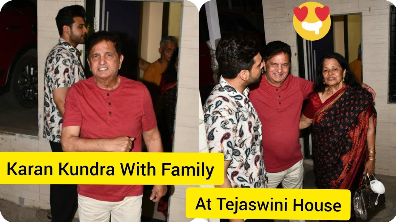 Karan Kundra With Family Arrived At Tejaswini Prakash House For Karan  Dad Mom anniversary 🥰❤️