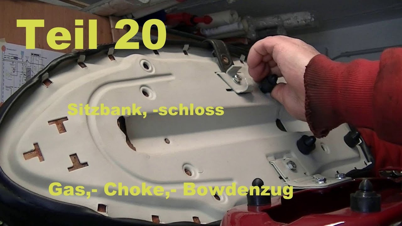 Projekt Simson Star Bj. 1974 Teil 20 Gas,- Choke Bowdenzug, Sitzbank