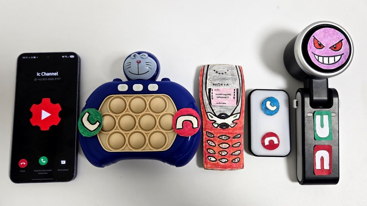 Galaxy s24 vs Pop it vs Nokia 8250 vs cube light vs Fan phone, incoming call