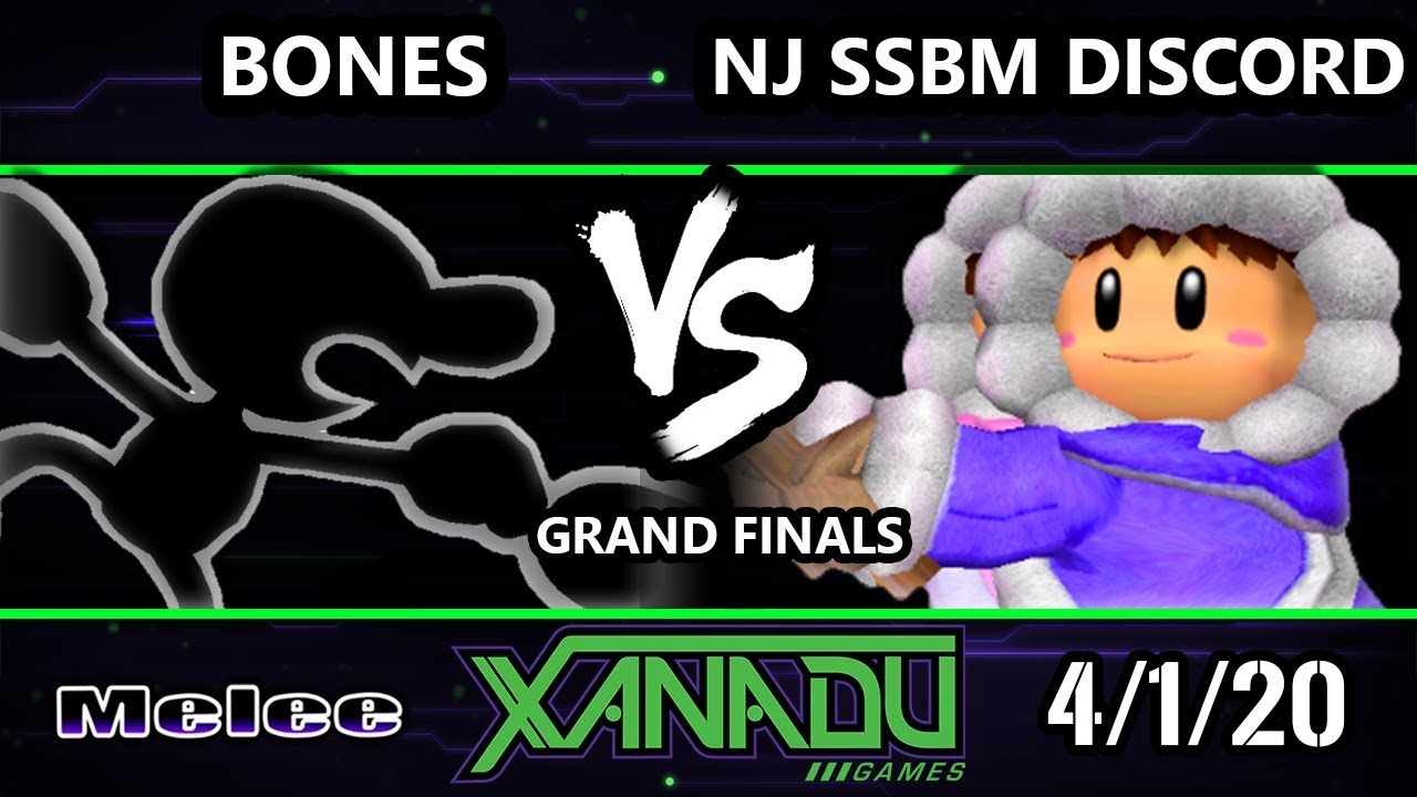 S@X 347 Online Grand Finals - Bones (Falco, Falcon, G&W) Vs. NJ SSBM Discord (Ice Climbers) Melee