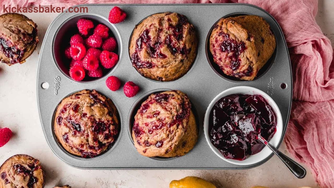 Raspberry Muffins with Sour Cream