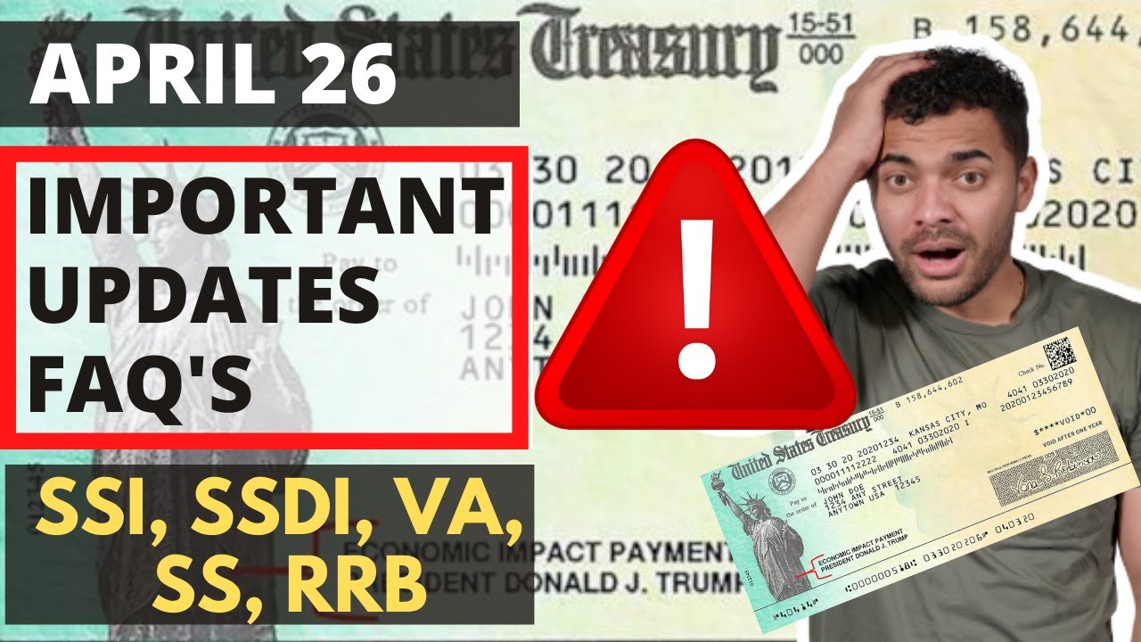 SSI, SSDI, VA, RRB IRS | Stimulus Check Payment | UPDATE | Questions & Answers
