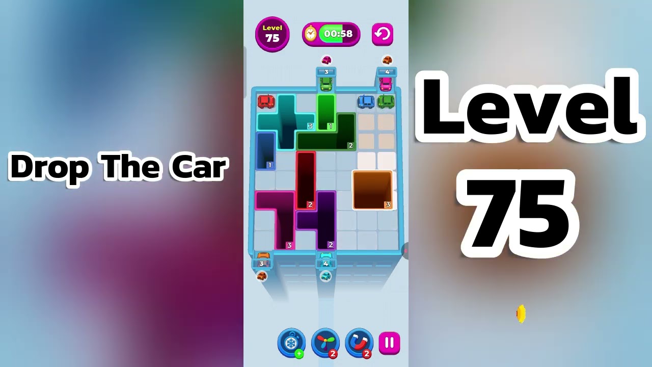 🚗 Drop The Car Level 75  Walkthrough | Car Puzzle Game Solution | Go Answer