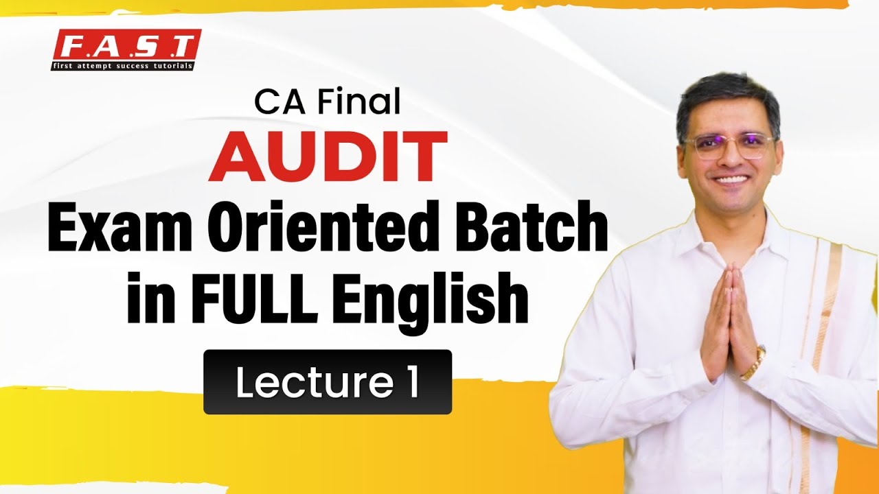 CA Final AUDIT |Full English Exam Oriented Batch |L1 Ethics