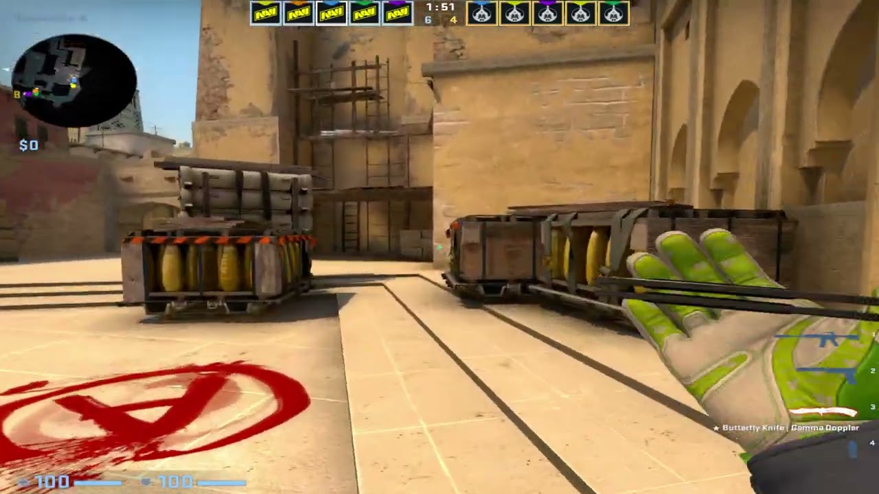 CSGO POV NAVI s1mple (21/13) vs TheMongolz (mirage) @ IEM Rio 2023