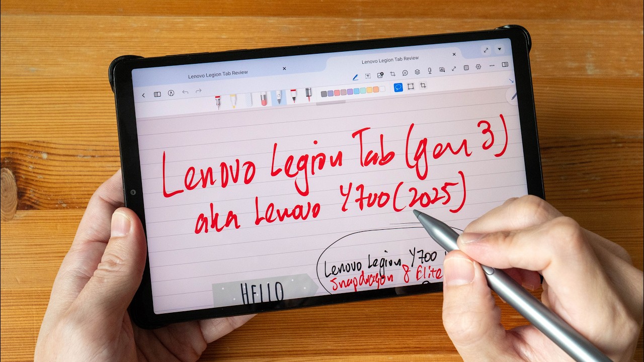 Lenovo Legion Tab (gen 3) Handwriting & Note Taking