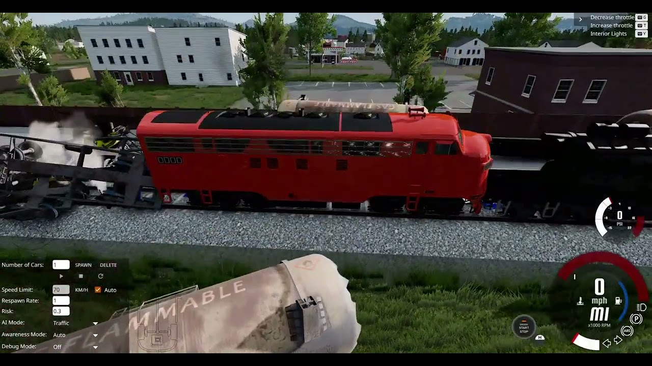 BeamNG drive massive train crash