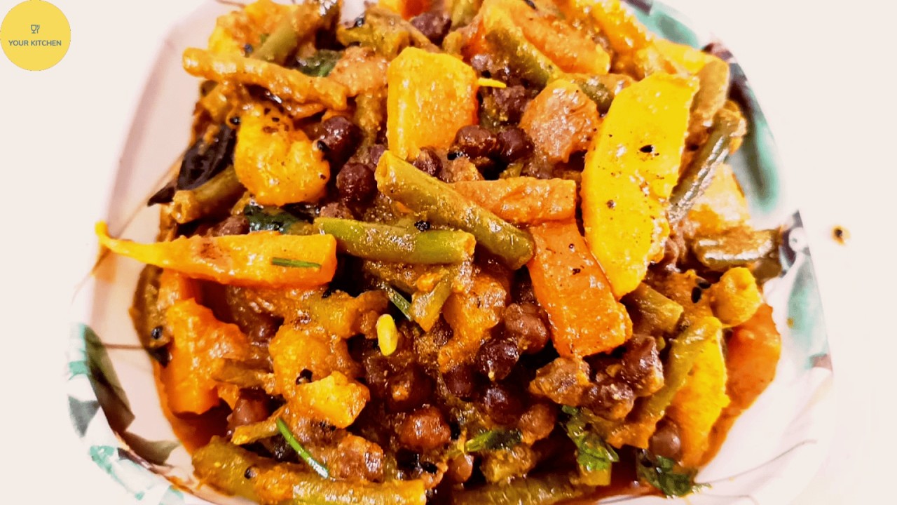 সহজ নিরামিষ বিনস গাজর আলুর তরকারি | Niramish Tarkari Recipe In Bengali |