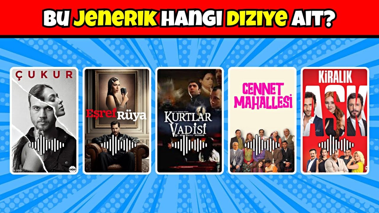 T&uuml;rk Dizi M&uuml;ziklerini Tahmin Edebilecek misin? 🧐 Jenerik M&uuml;ziklerden Dizi Bulmaca Testi