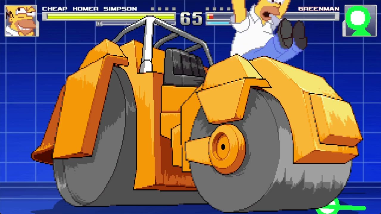 MUGEN Fight | Cheap Homer Simpson VS Greenman (Remake)