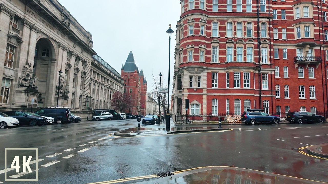 ☔️ Rainy London Walk | Chelsea to Kensington 4K