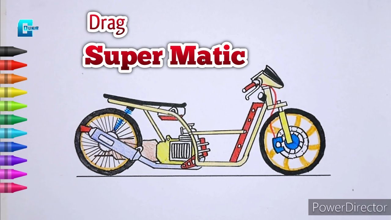 CARA MENGGAMBAR MOTOR DRAG MATIC