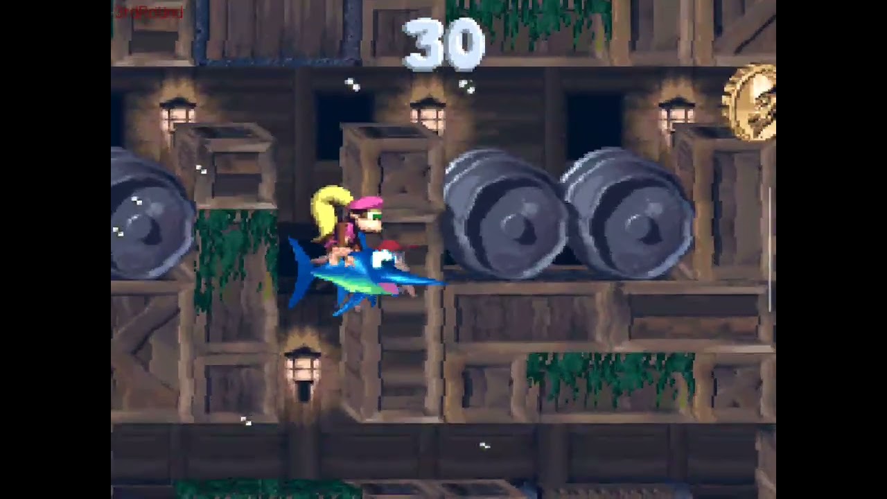 Lockjaw's  Locker - 100% - Donkey Kong Country 2 - Diddy's Kong Quest - SNES - All bonus + DK coin