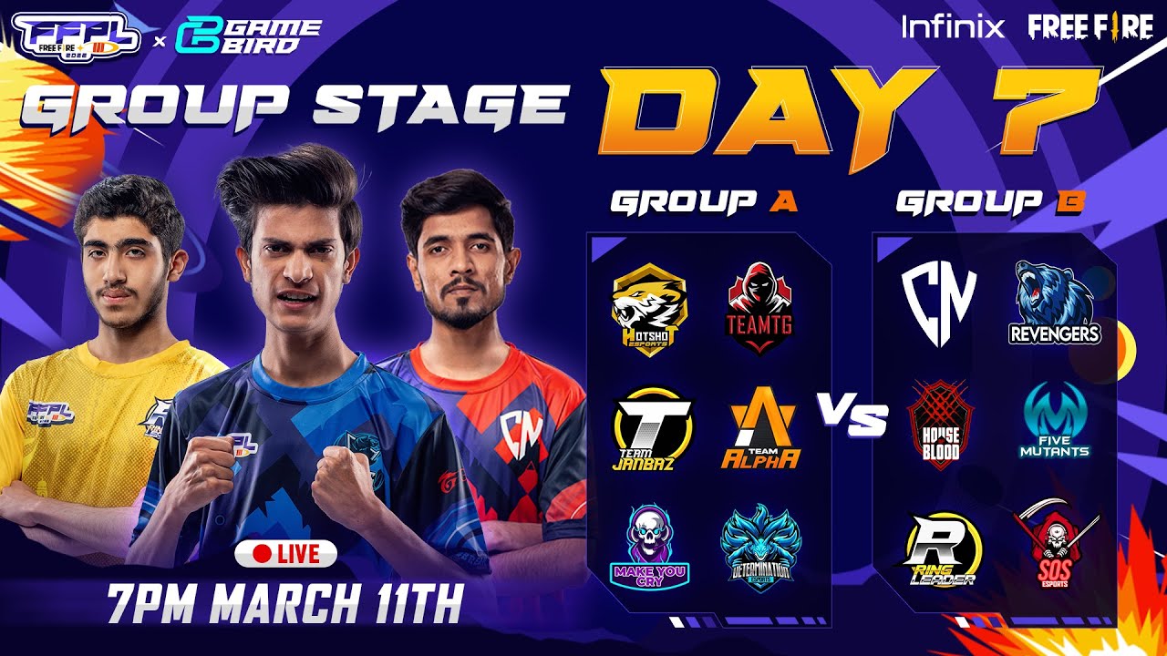GameBird FFPL III - Day 7 - A vs B | Free Fire Pakistan League Season 3