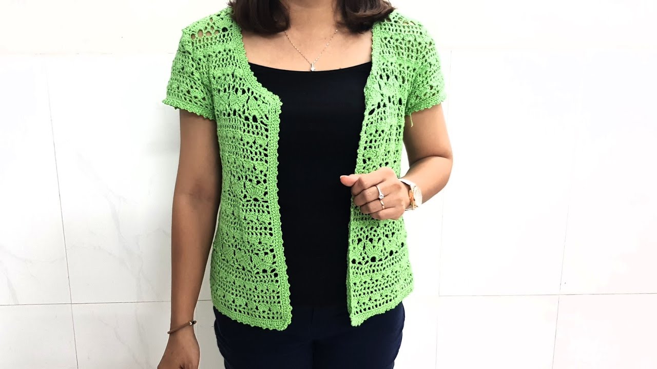 37a. HƯỚNG DẪN MÓC ÁO KHOÁC NHẸ ( phần 1)// Crochet coat
