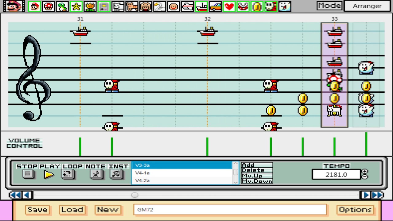 Moon Revenge on Super Mario Paint v1.0.4
