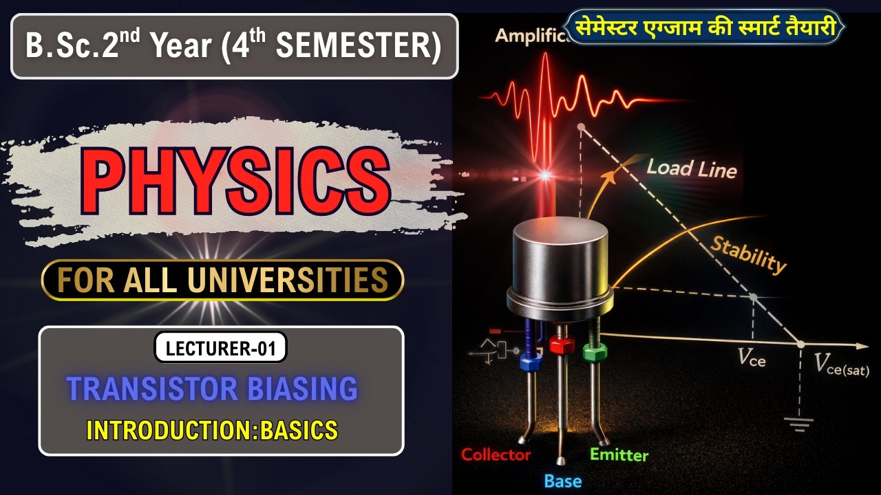 Transistor Biasing Basics 🔥 | Load Line & Stability#bscphysics #ddu #electronics #ddu
