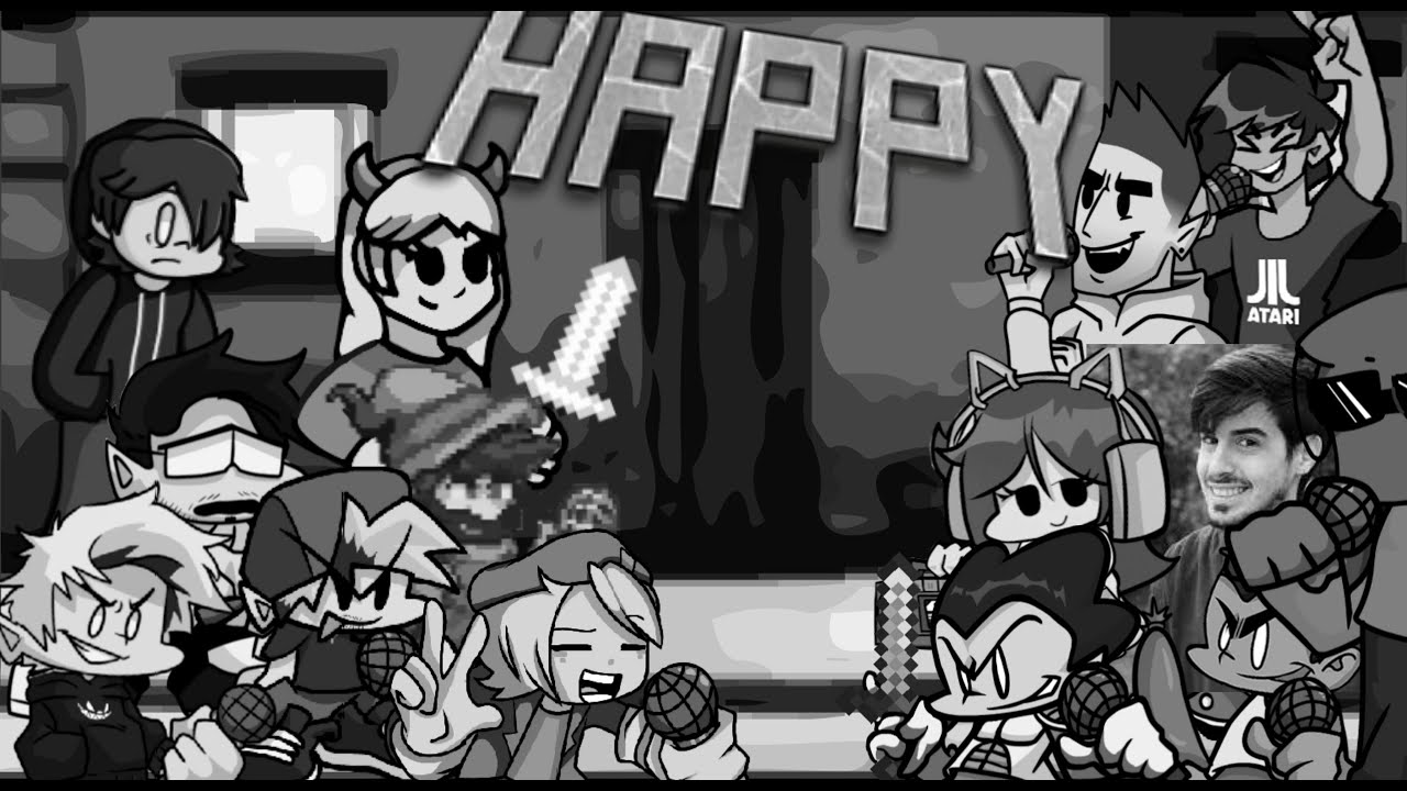 Happy pero en cada turno otro Youtuber/Streamer canta (Friday Night Funkin')